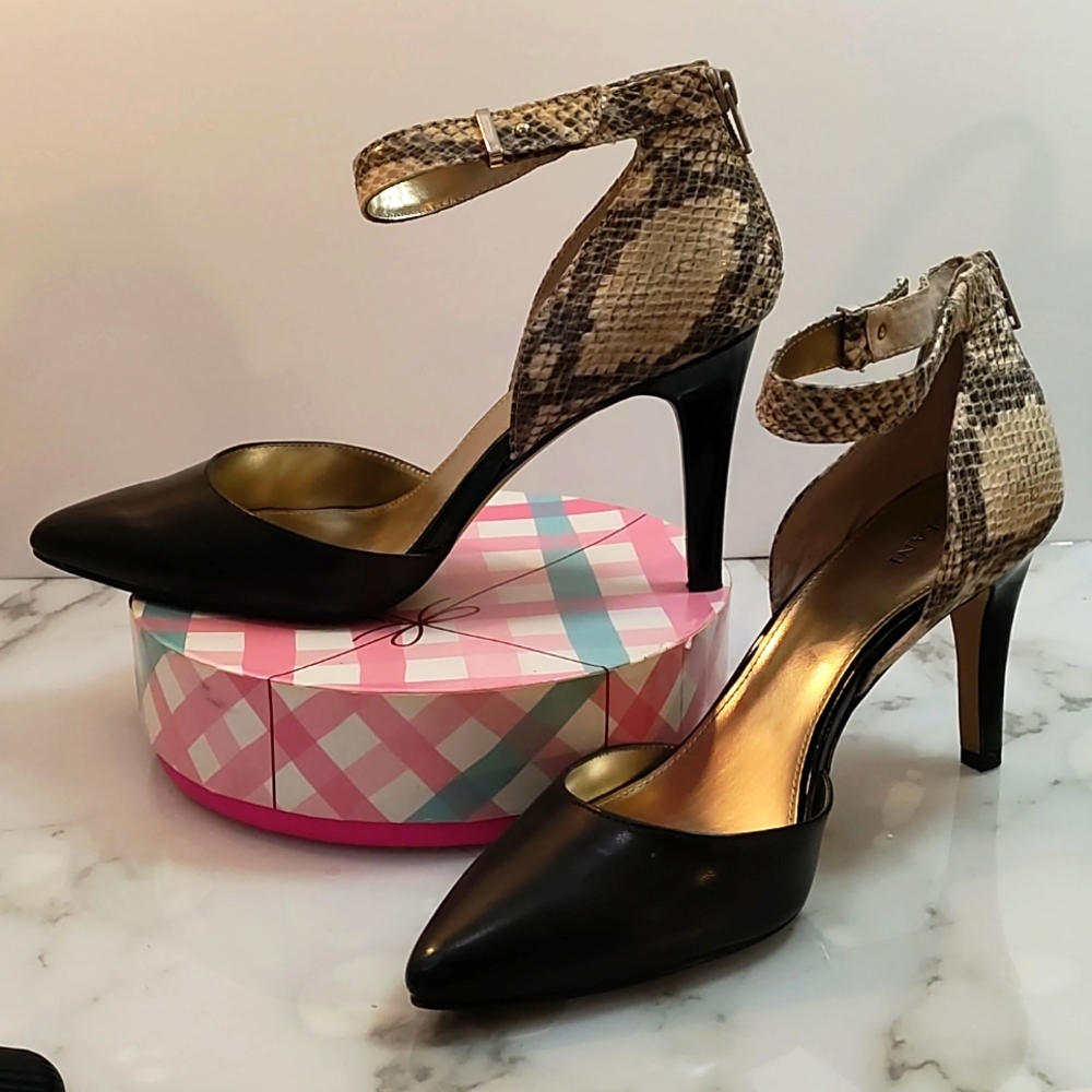 ALFANI Snakeskin and Black Women's Heels - Women's Size 10M - Picture 3 of 10